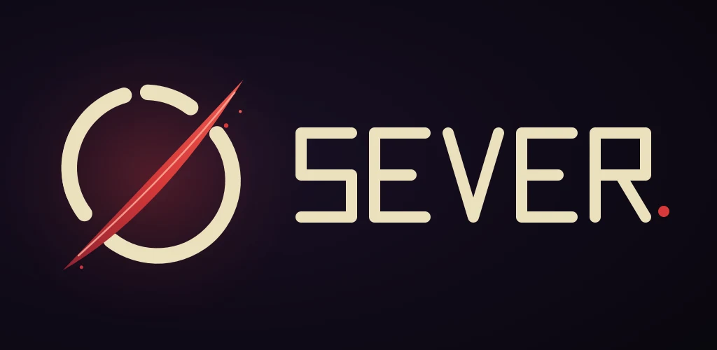 SEVER key art — severed ensō emblem and SEVER wordmark on a dark background