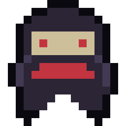 Pixel art of the masked player character